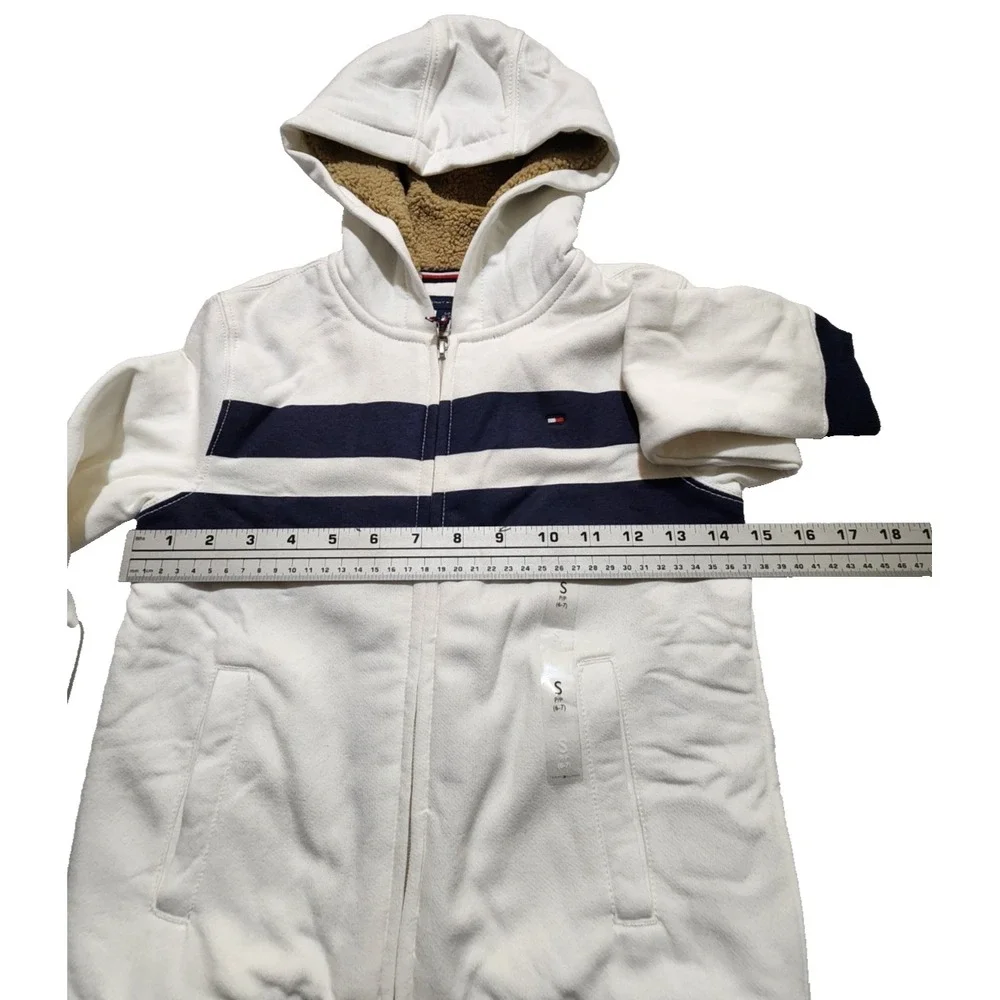 Tommy Hilfiger Boys Fleece Sherpa‎ Lined Full Zip Hoodie Size S